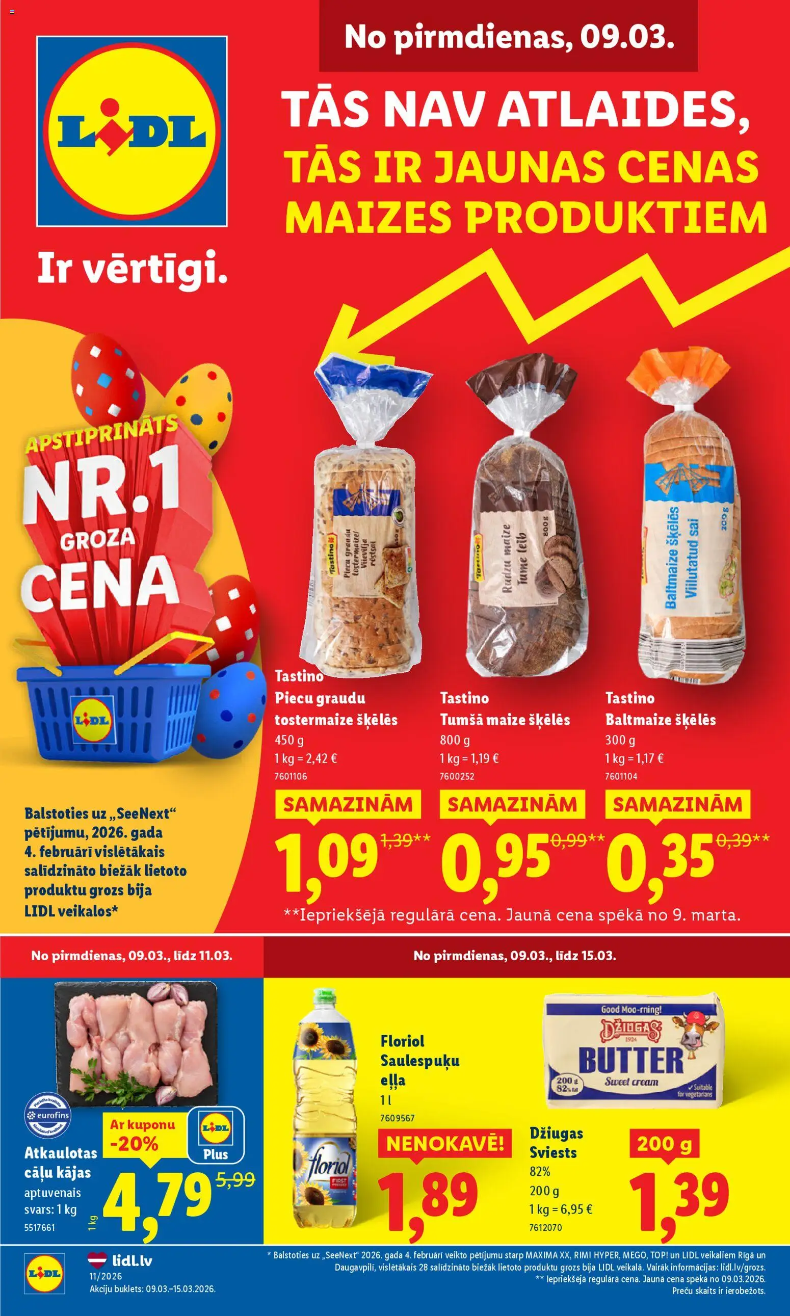 Skatīt Lidl akciju bukletu, derīgs no 09.03.2026.