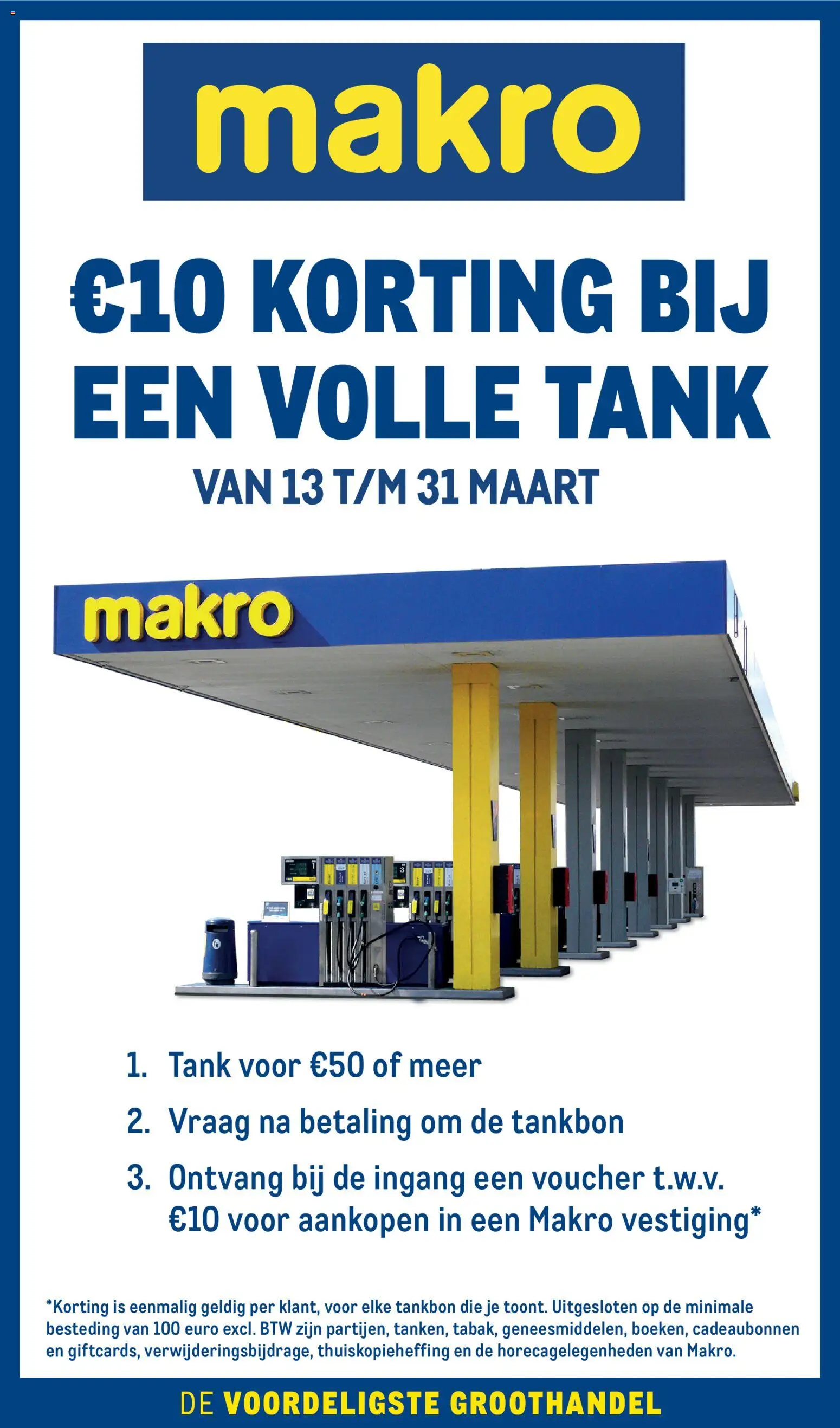Voorbeeld van Makro folder - Tank actie van winkel Makro geldig vanaf 13-03-2026
