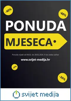 Pregled letka Katalog trgovine Svijet medija vrijedi od 04.02.2026