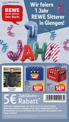 Vorschau von dem Prospekt des Geschäftes Rewe, gültig ab dem 09.02.2026