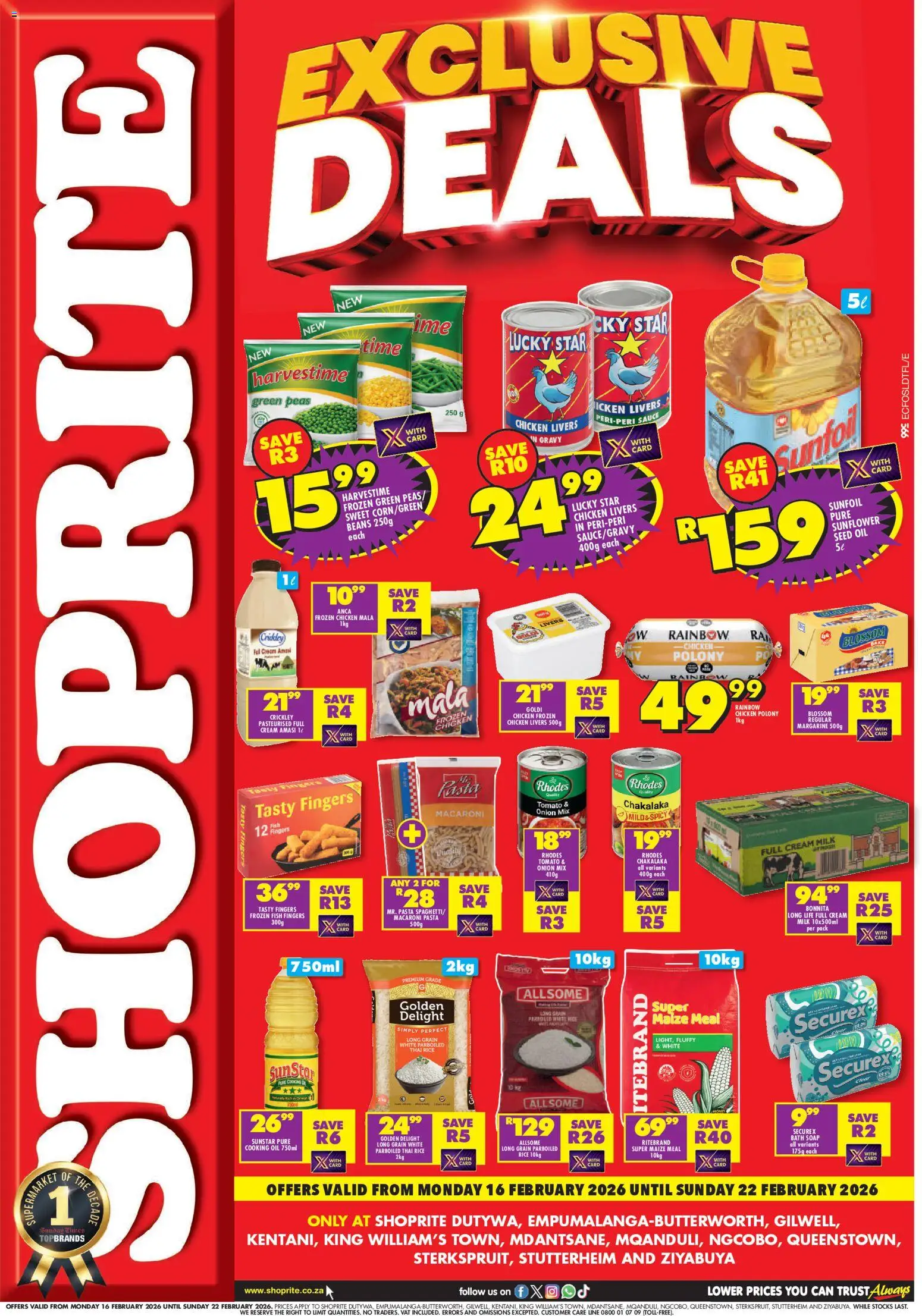 Preview of Shoprite flyer valid from 16/02/2026