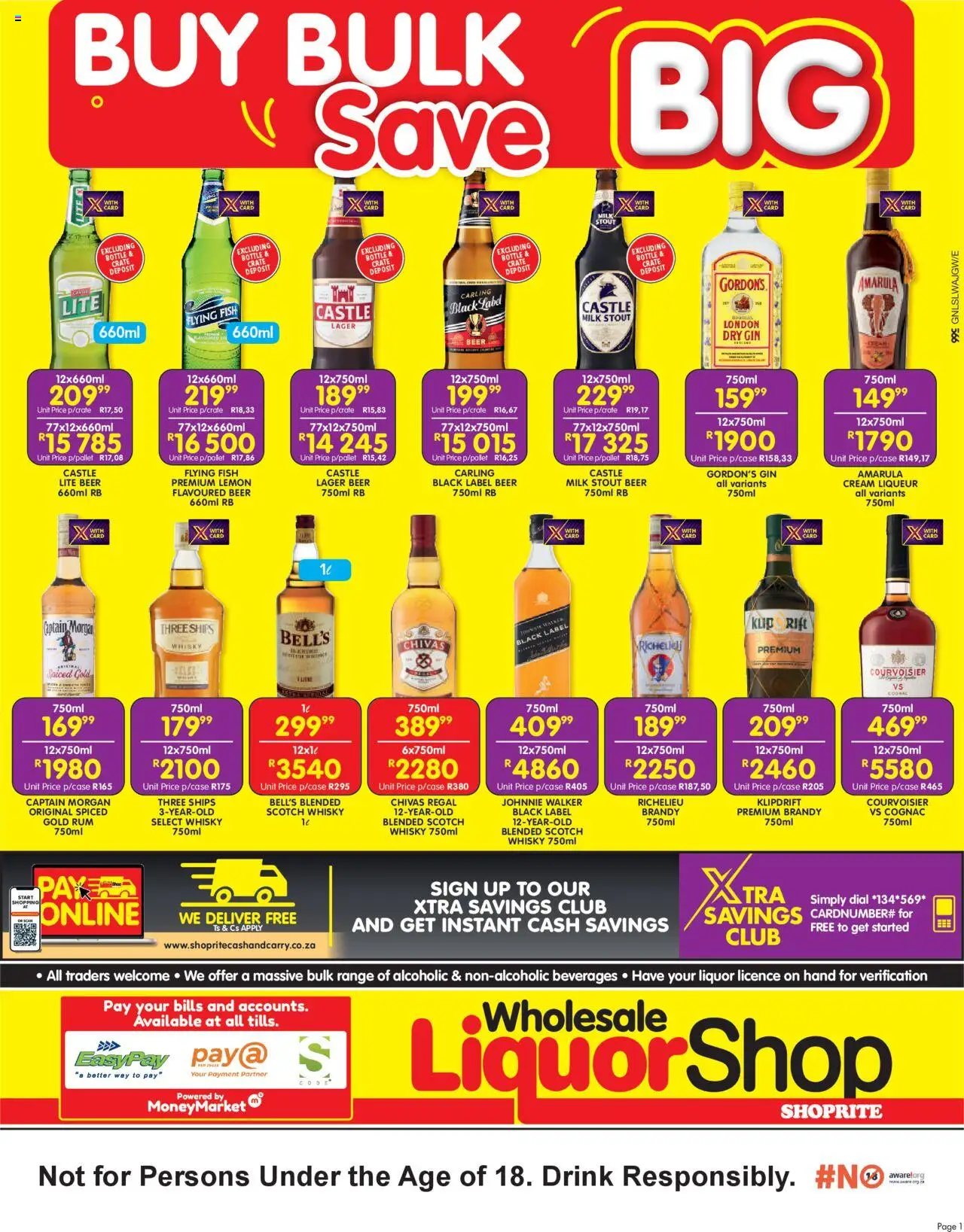 Shoprite Wholesale LiquorShop Deals Selected Stores 21/07 - 03/08/2025 >> Catalogue