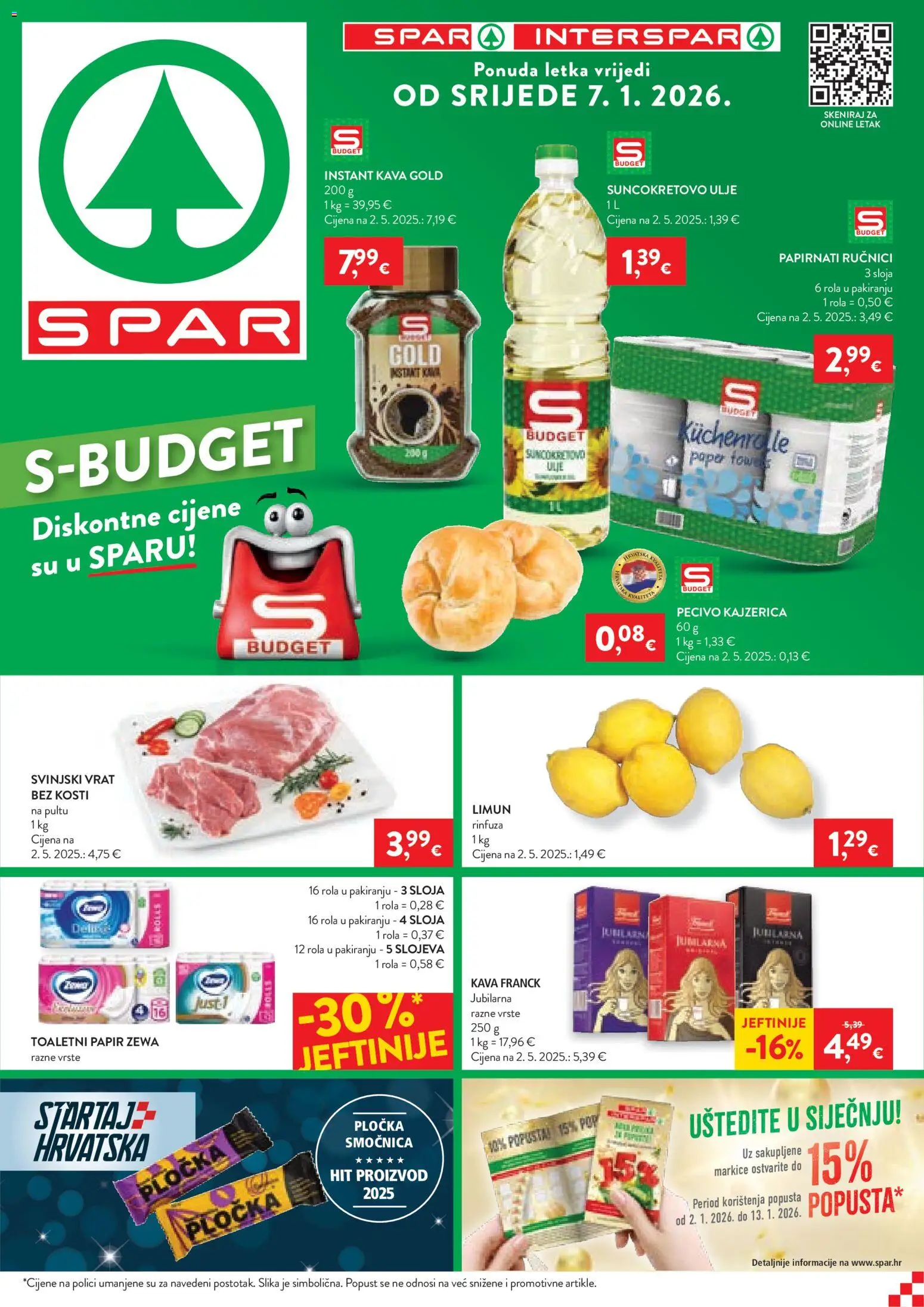 Pregled letka Katalog trgovine Spar vrijedi od 07.01.2026