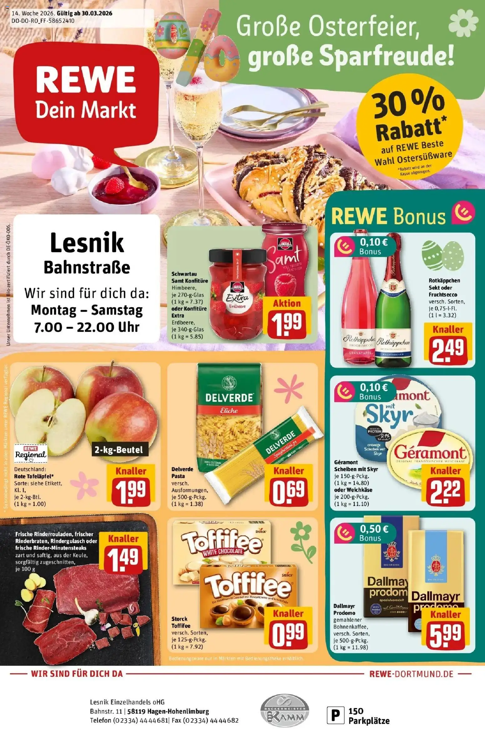 Vorschau von dem Prospekt des Geschäftes Rewe, gültig ab dem 30.03.2026