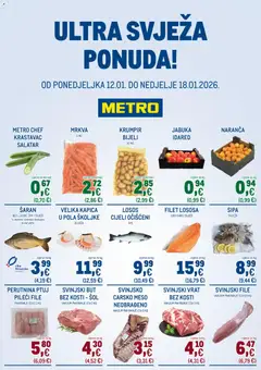 Pregled letka Ultra svježa ponuda trgovine Metro vrijedi od 12.01.2026