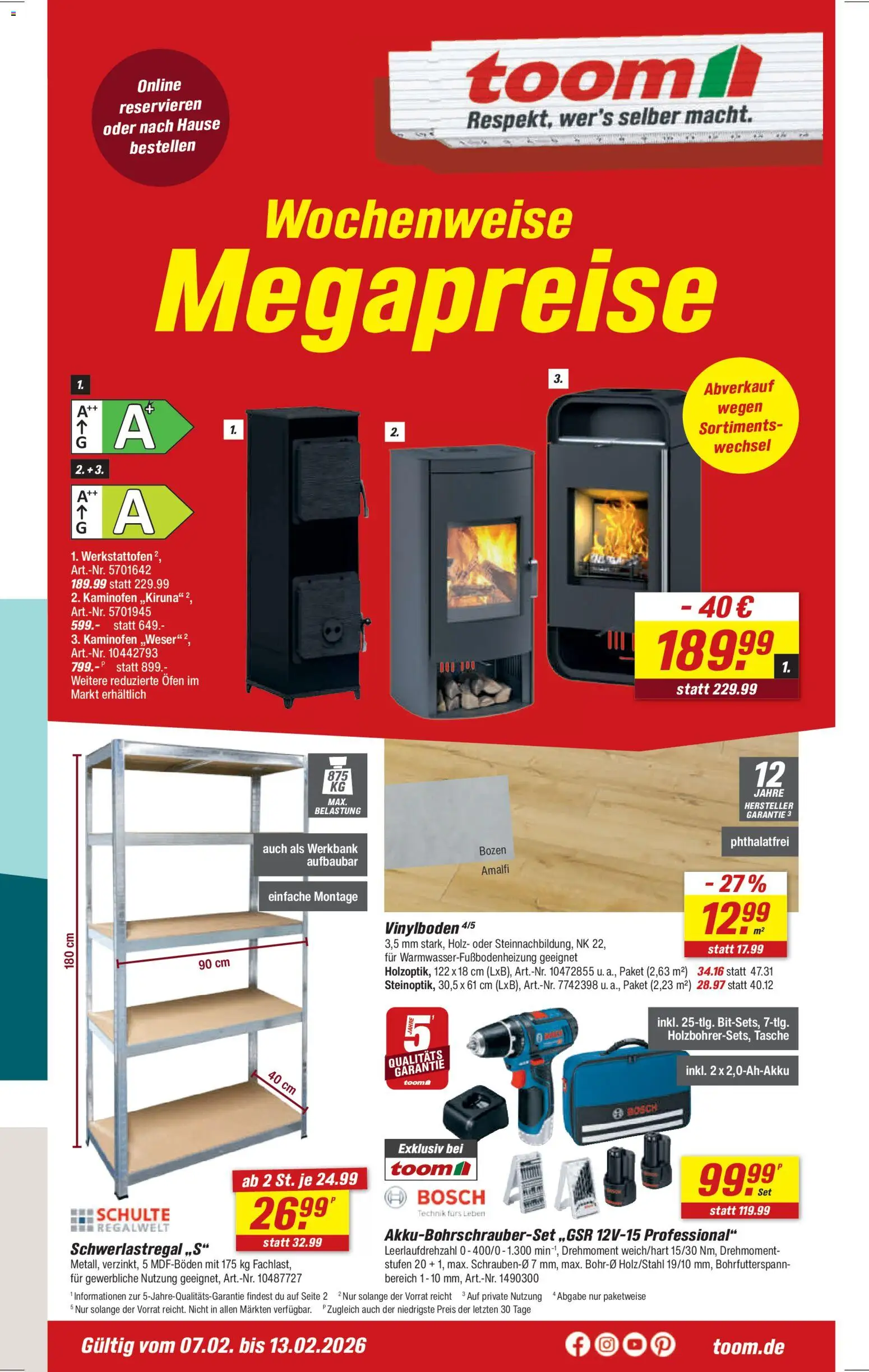 Vorschau von dem Prospekt des Geschäftes Toom Baumarkt, gültig ab dem 07.02.2026