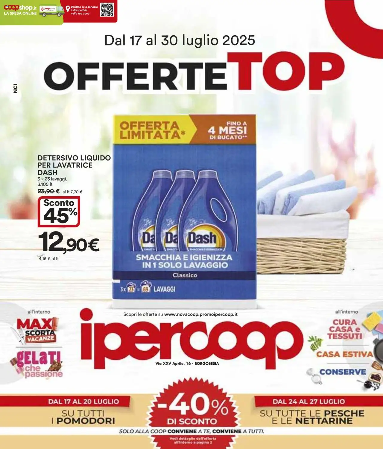 Volantino Ipercoop valido da 17/07/2025 numero di pagina 1