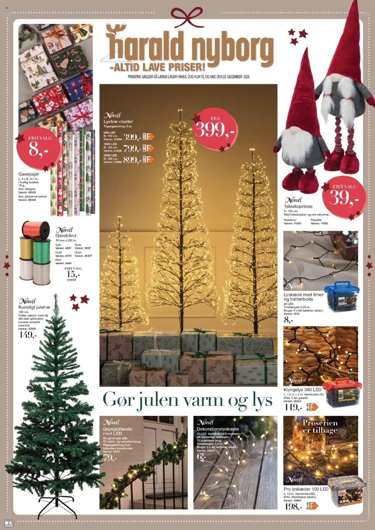 Eksempel på tilbudsavis Jul fra butik Harald Nyborg gyldig fra 25/09/2025