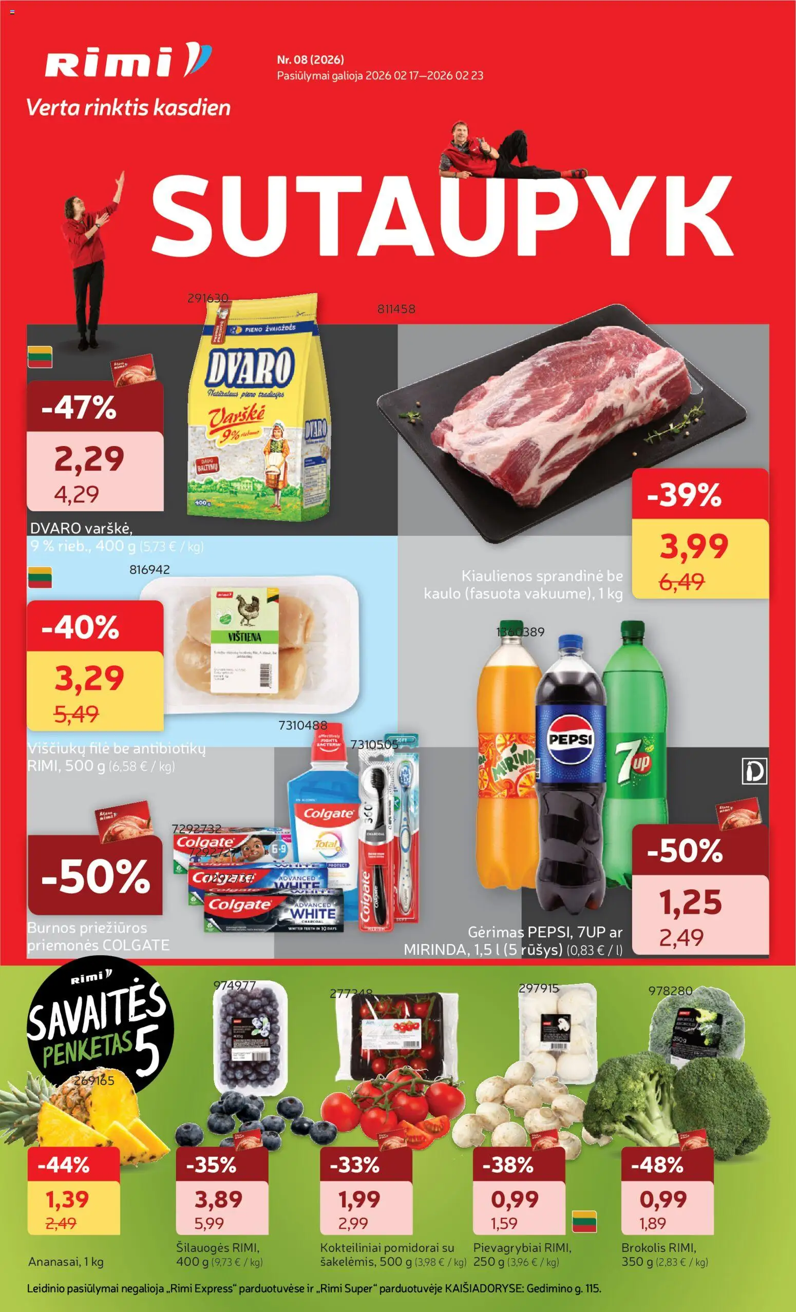 Rimi parduotuvės leidinio Leidinys galiojančio nuo 2026.02.17 peržiūra