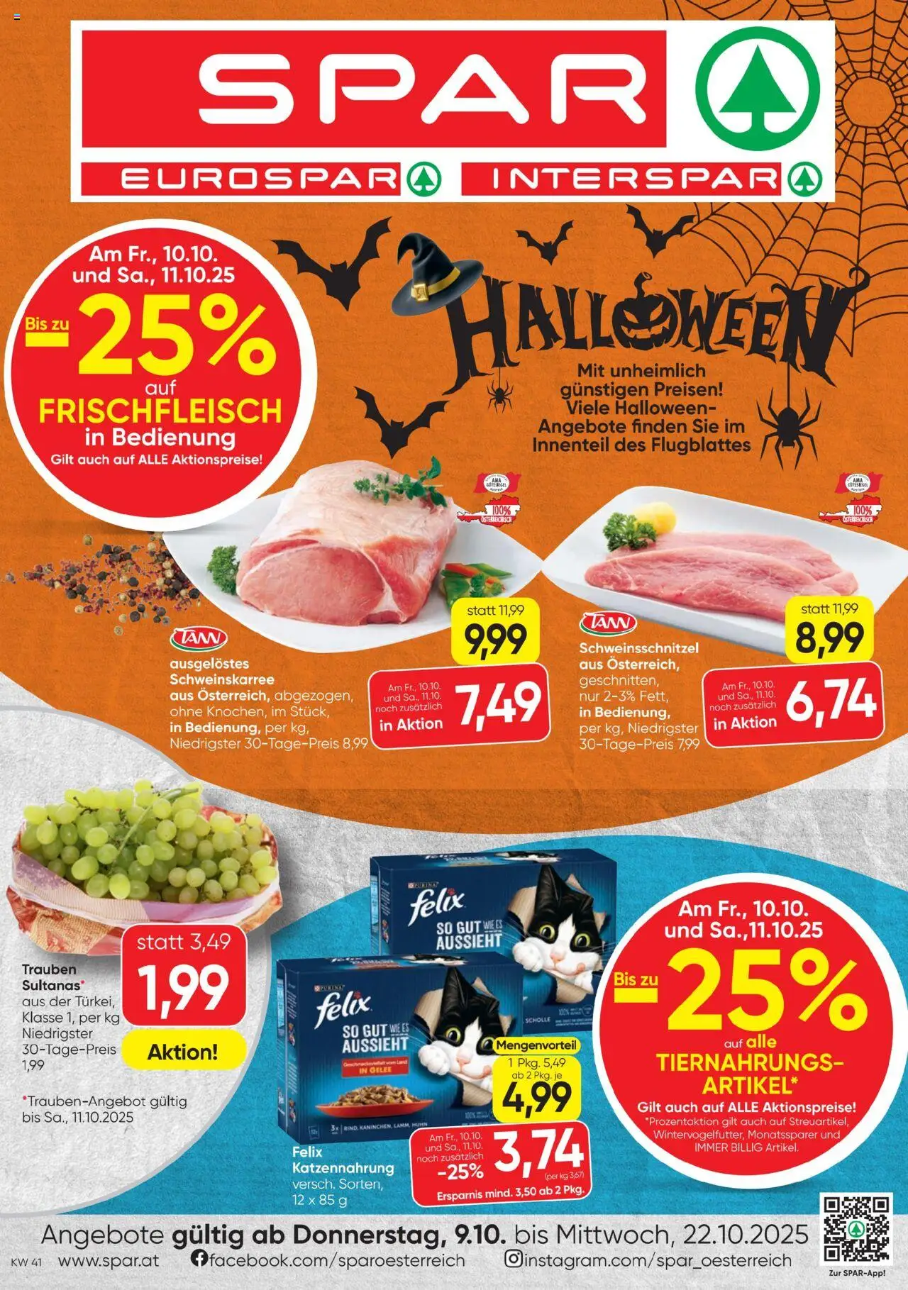  SPAR Flugblatt 09.10.2025 - Prospekt "Aktuelle Angebote" - Seite 1
