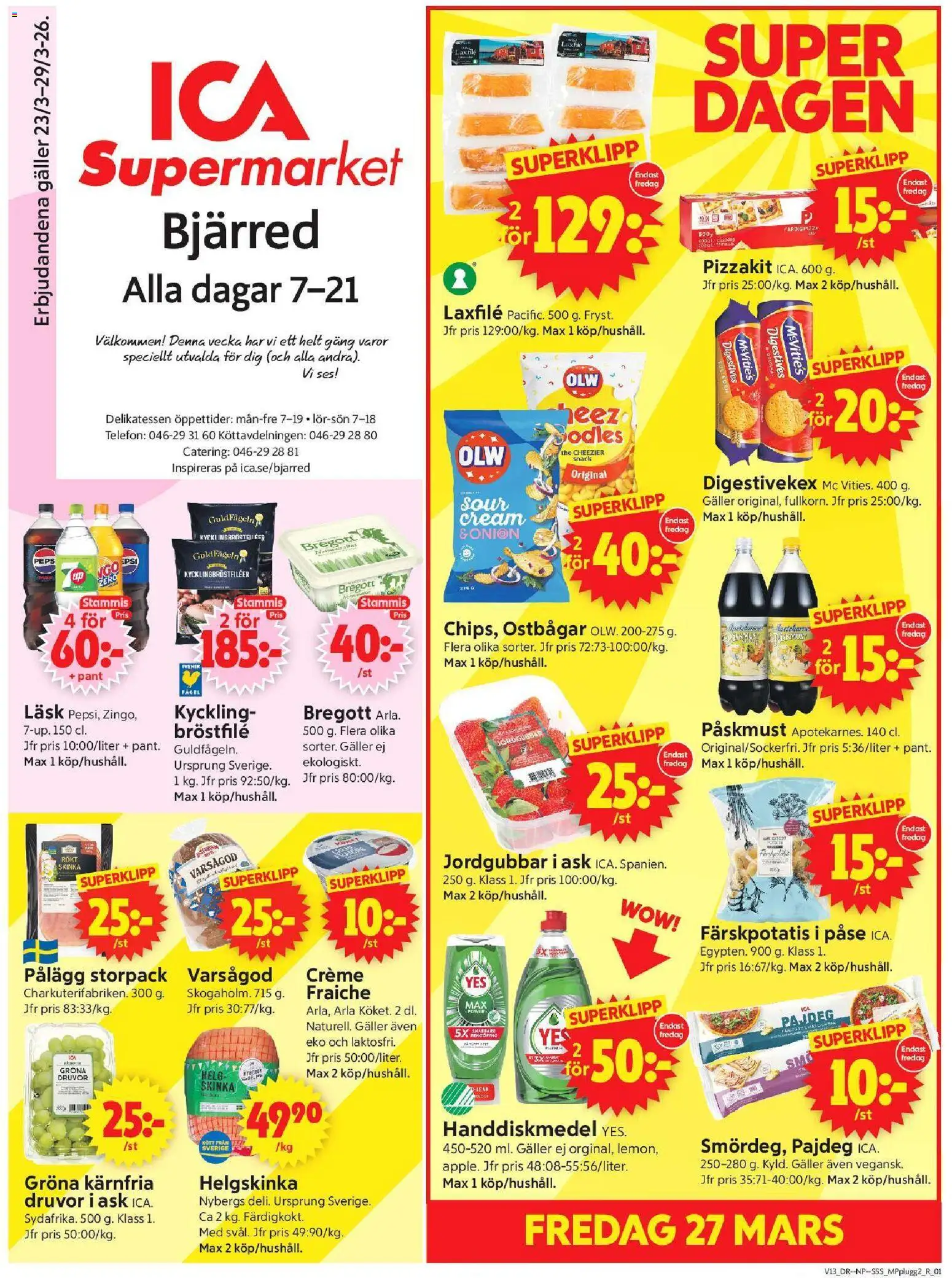 Förhandsgranska reklamblad Bjärred från butik ICA Supermarket gäller från 23/03/2026
