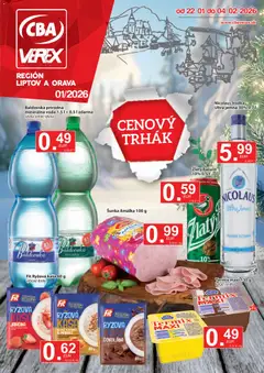 Náhľad CBA Verex letáku platného od 22.01.2026