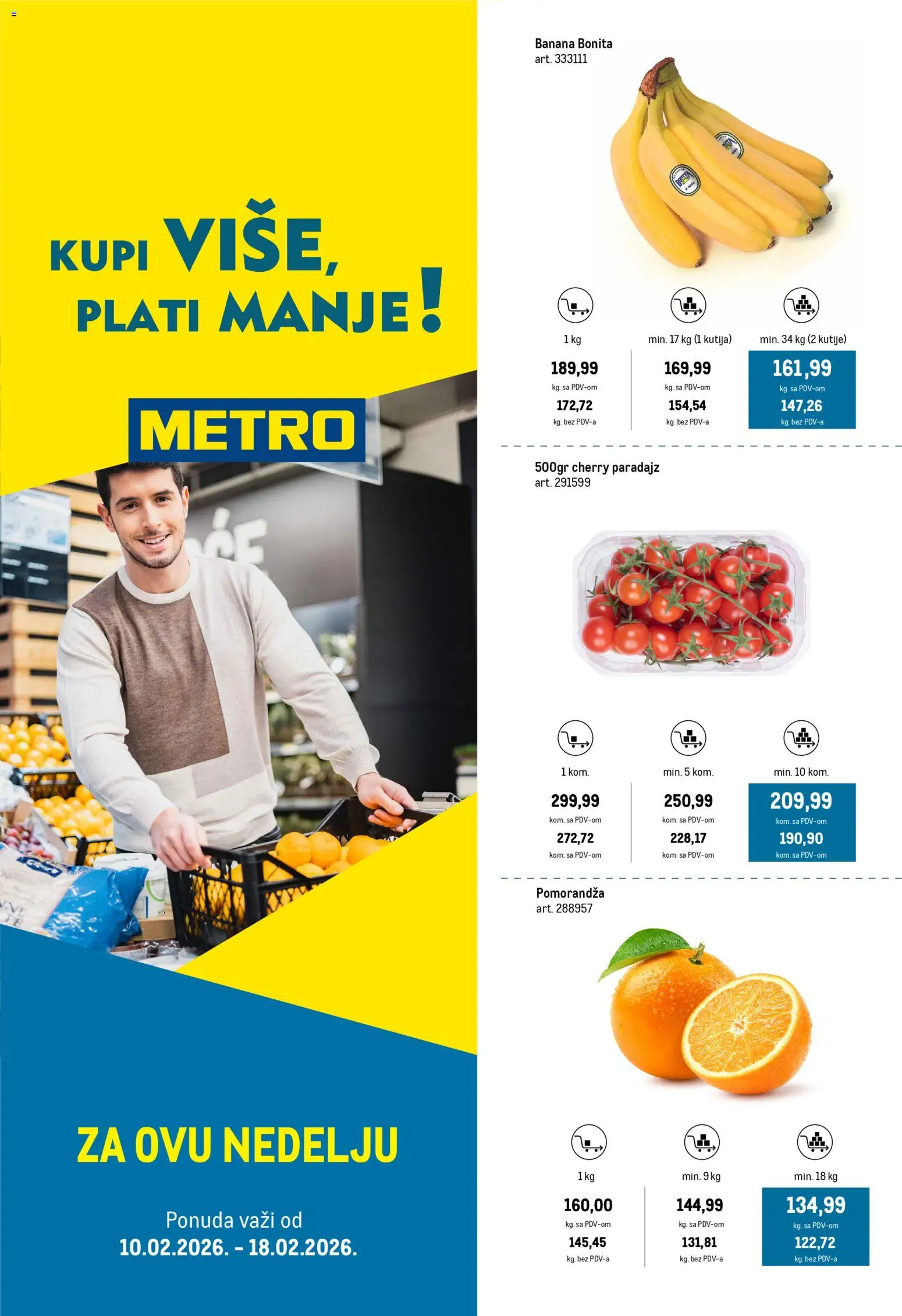 Pregled Metro kataloga - važi od 10.02.2026