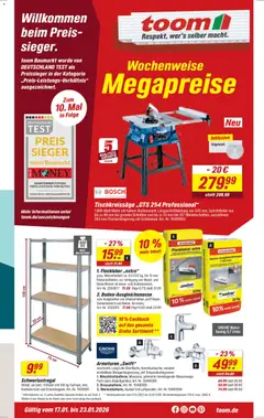 Vorschau von dem Prospekt des Geschäftes Toom Baumarkt, gültig ab dem 17.01.2026