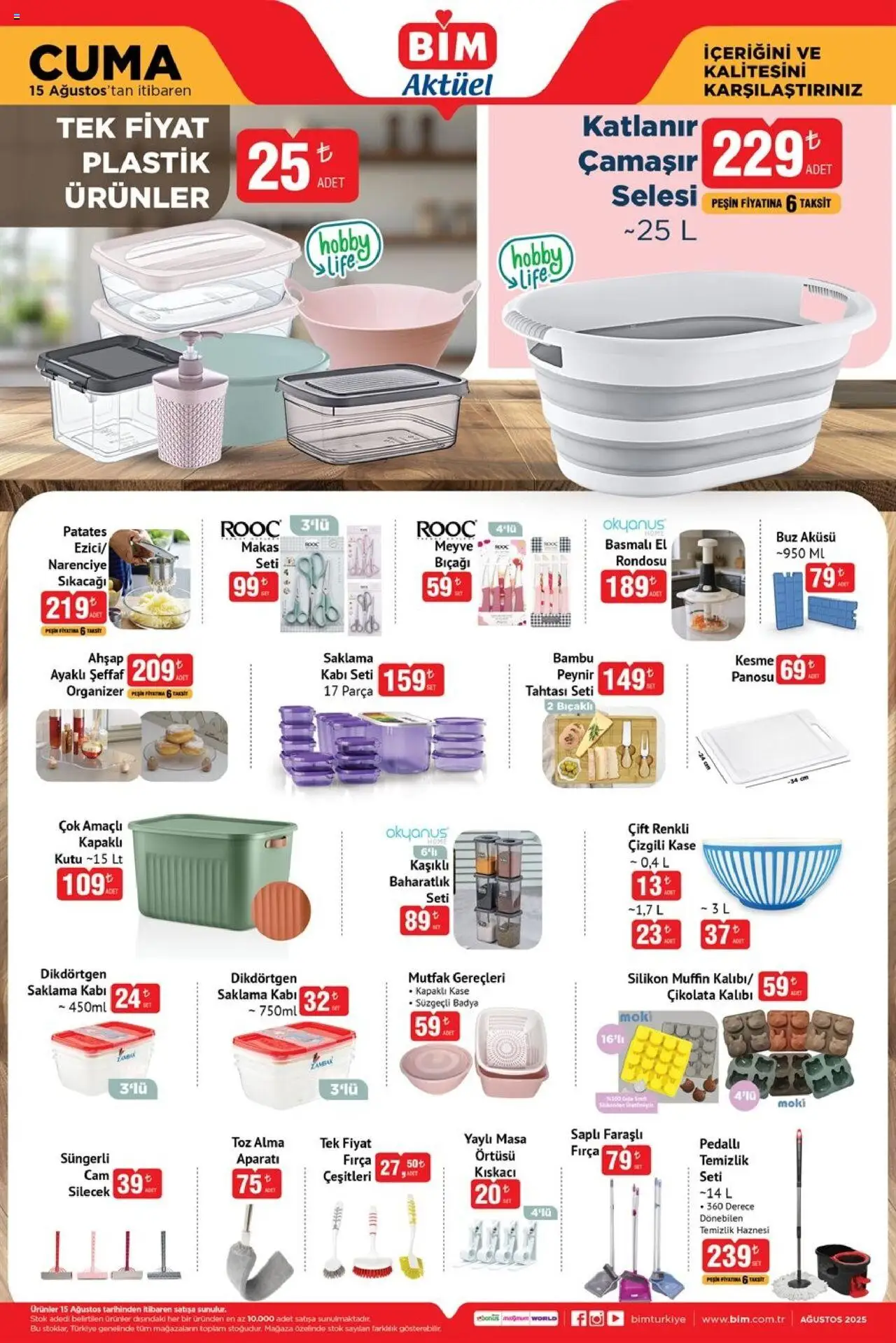 BİM Katalog bu hafta (15 Ağustos 2025) - Aktüel Broşür - Sayfa numarası 1