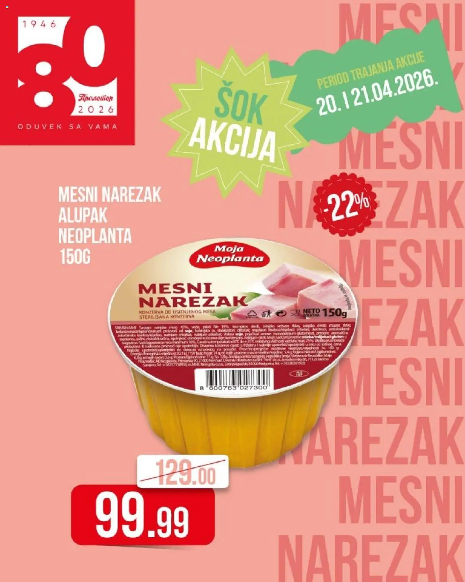 Pregled Metalac Proleter kataloga - važi od 20.04.2026