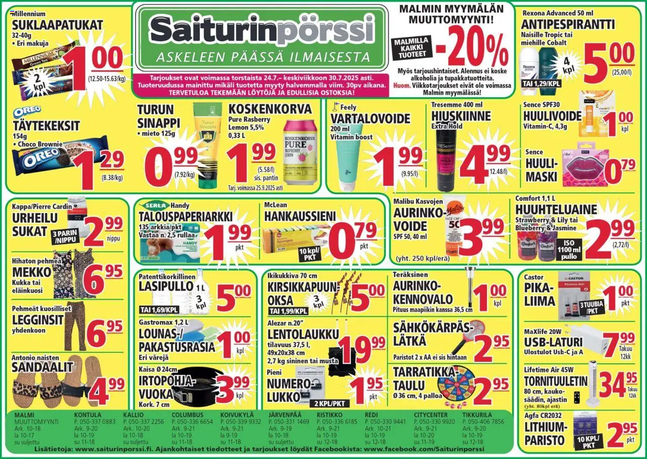 Saiturinpörssi-kaupan Tarjoukset voimassa 24/07/2025 - Sivulla 1