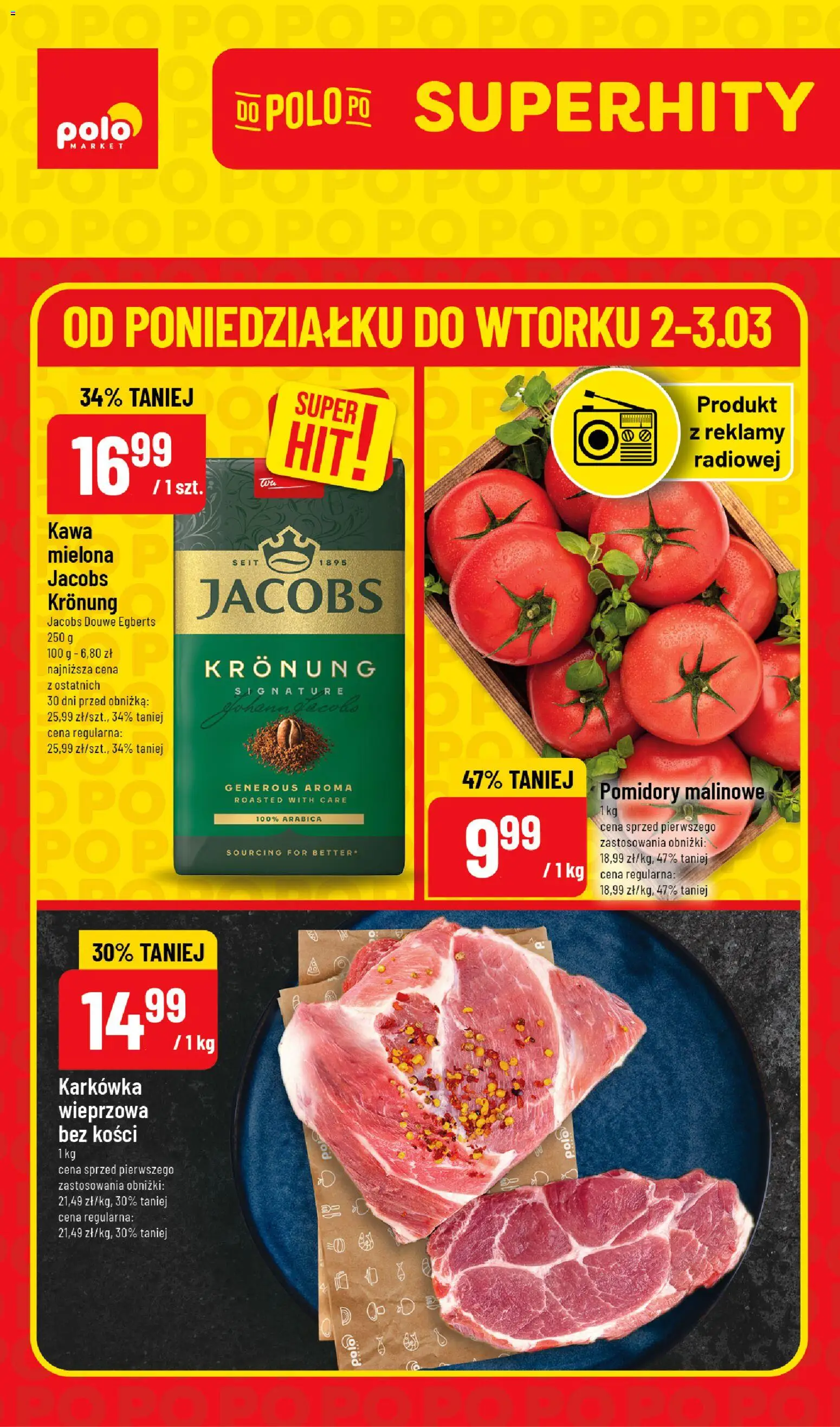 Pogląd gazetki "POLOmarket gazetka - Super Hity" ze sklepu POLOmarket ważnej od 02.03.2026