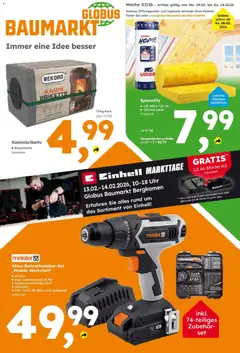 Vorschau von dem Prospekt des Geschäftes Globus Baumarkt, gültig ab dem 09.02.2026