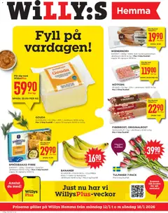 Förhandsgranska reklamblad Aktuella reklamblad Willys Hemma från butik Willys gäller från 12/01/2026