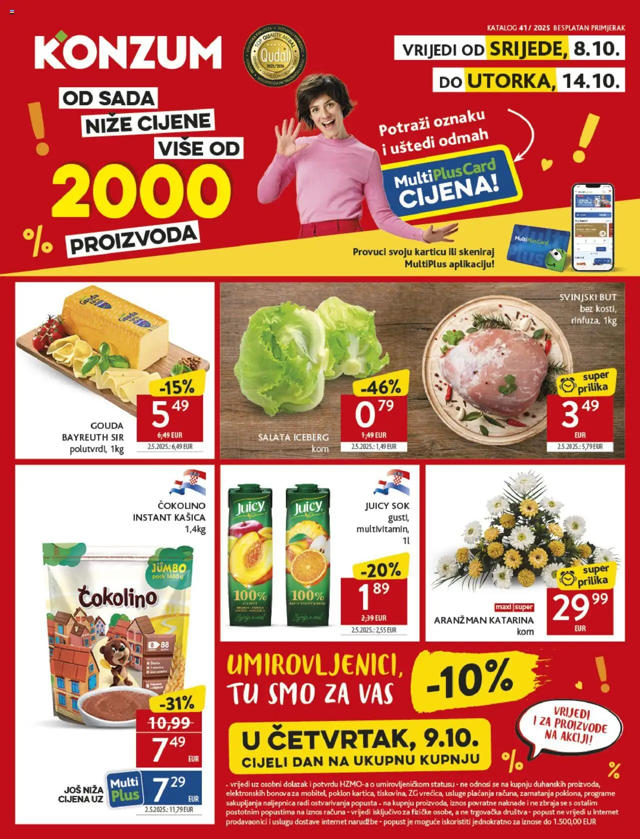 Konzum aktualni Katalog vrijedi od 08.10.2025 - tjedna akcija broj stranice 1