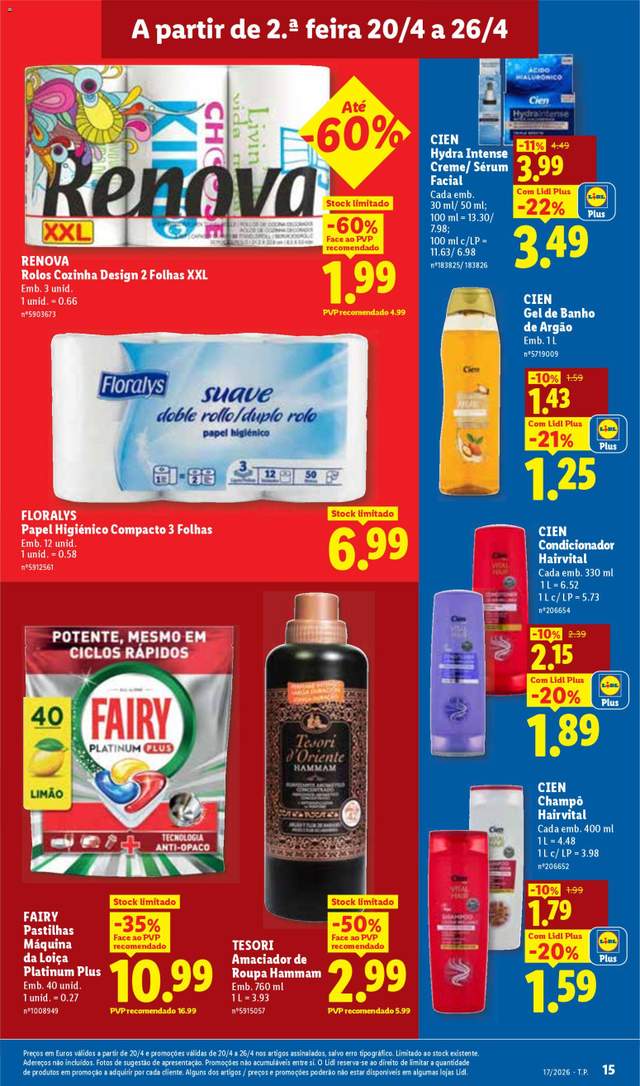 Novo folheto Lidl a partir de 20/04