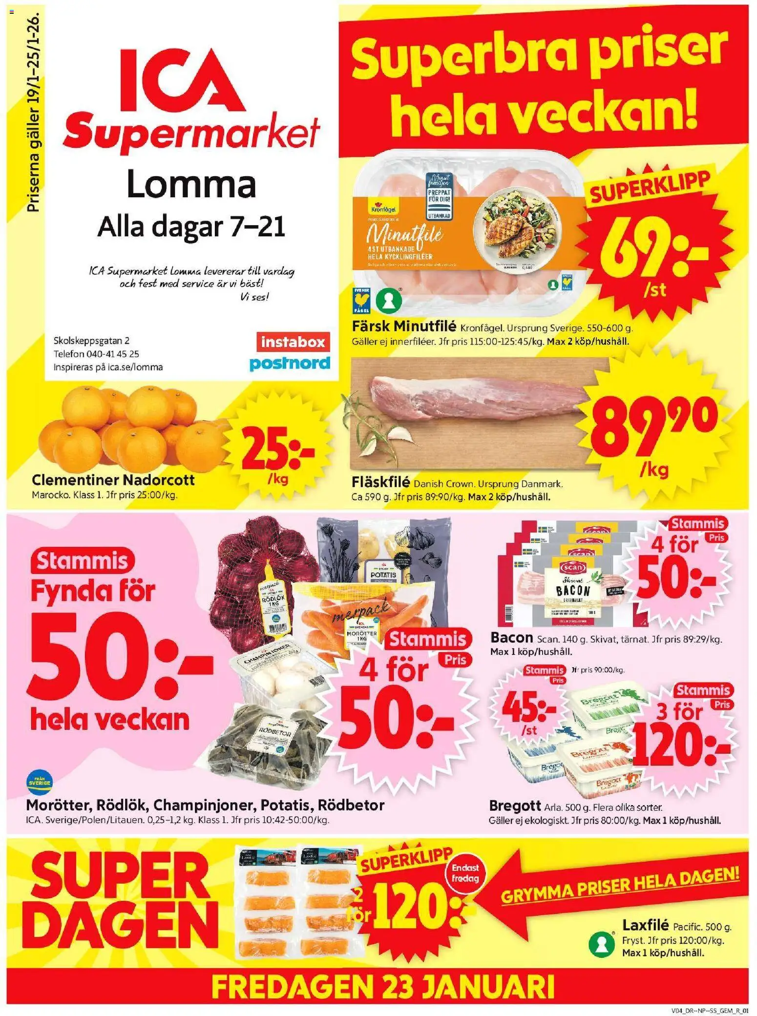 Förhandsgranska reklamblad Lomma från butik ICA Supermarket gäller från 19/01/2026