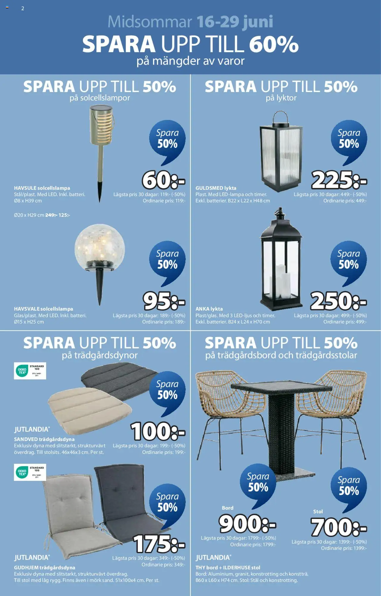 Aktuella reklamblad JYSK är giltig 16/06 2025 > Veckans Erbjudanden gäller från 16/06/2025 till 29/06/2025 sidnummer 1