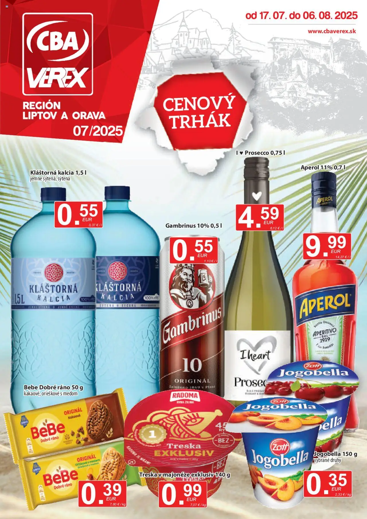 CBA Verex Leták (17.07. - 06.08.2025) - Akčná ponuka
