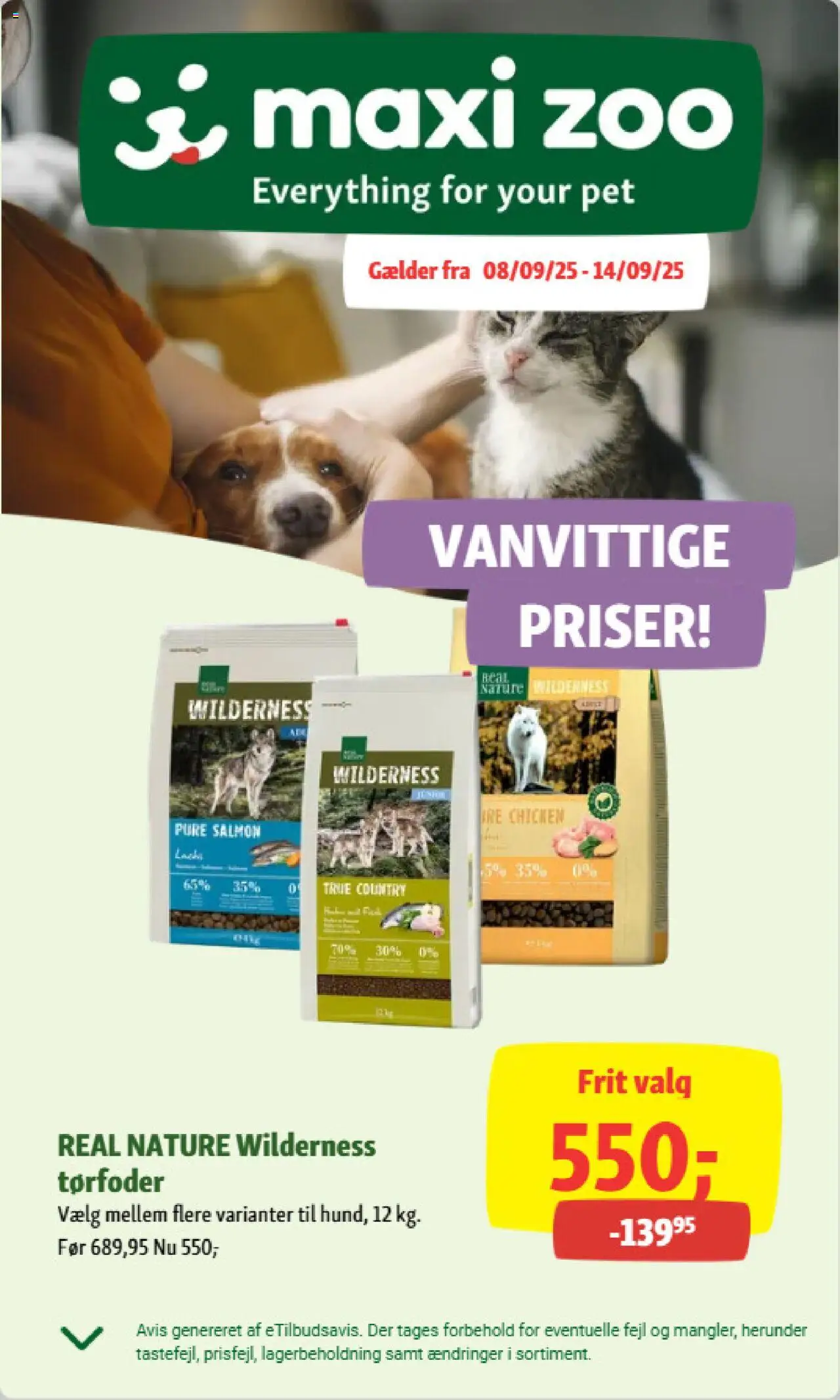 Eksempel på tilbudsavis Tilbudsavis fra butik Maxi Zoo gyldig fra 08/09/2025