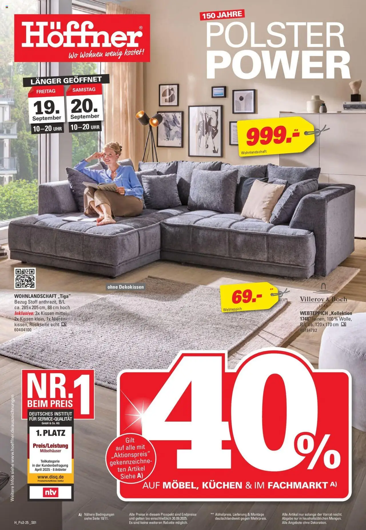 Höffner Höffner: Möbelangebote (vom 16.09.2025 - 30.09.2025)
