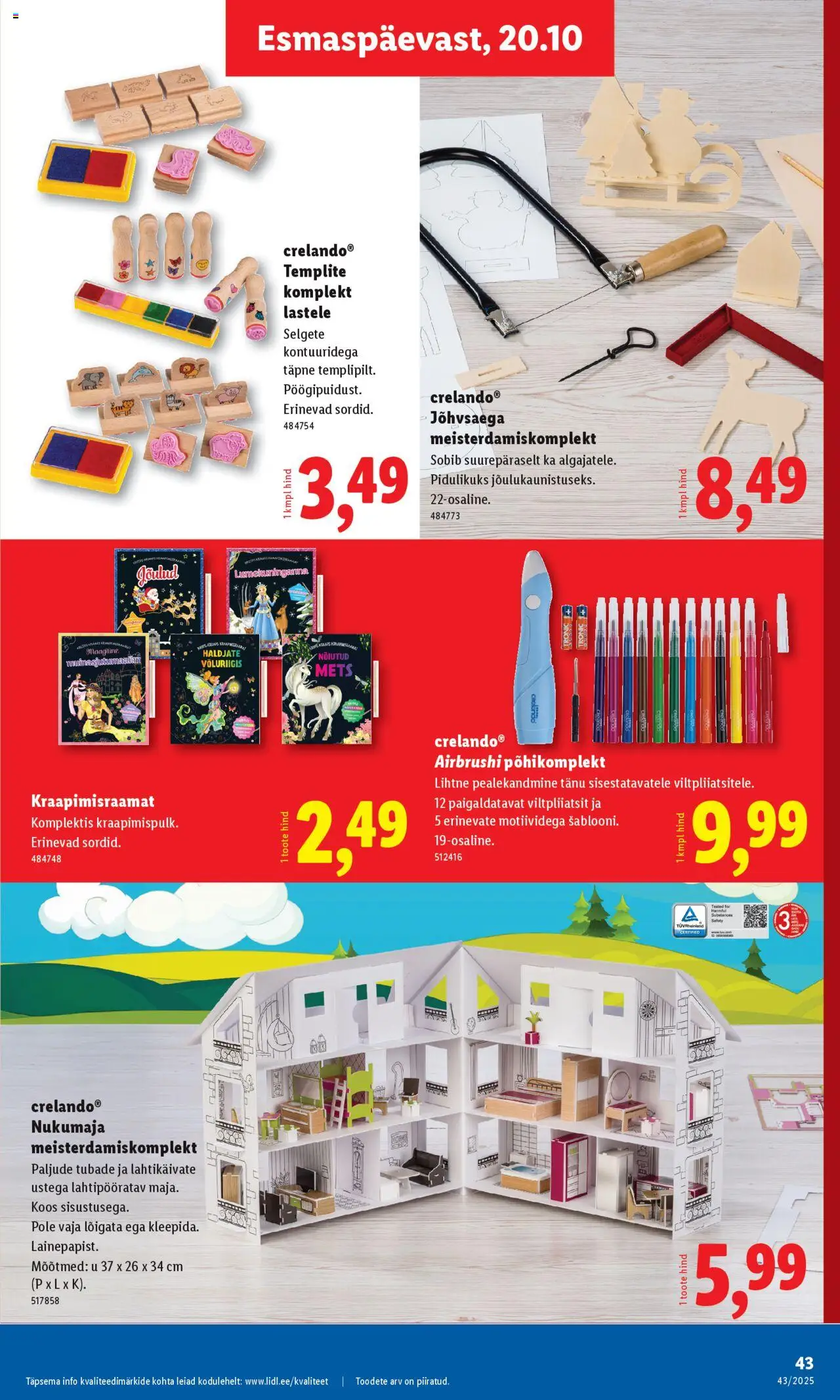 Lidl kliendilehe eelvaade alates 2025.10.20