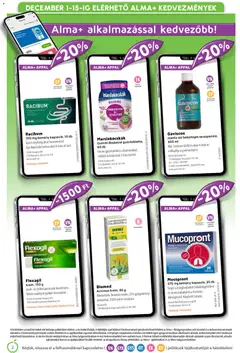 Alma Gyógyszertárak - Akciós újság Alma Gyógyszertárak megtekintése, amely érvényes 2025.12.01.-től | Oldal: 2