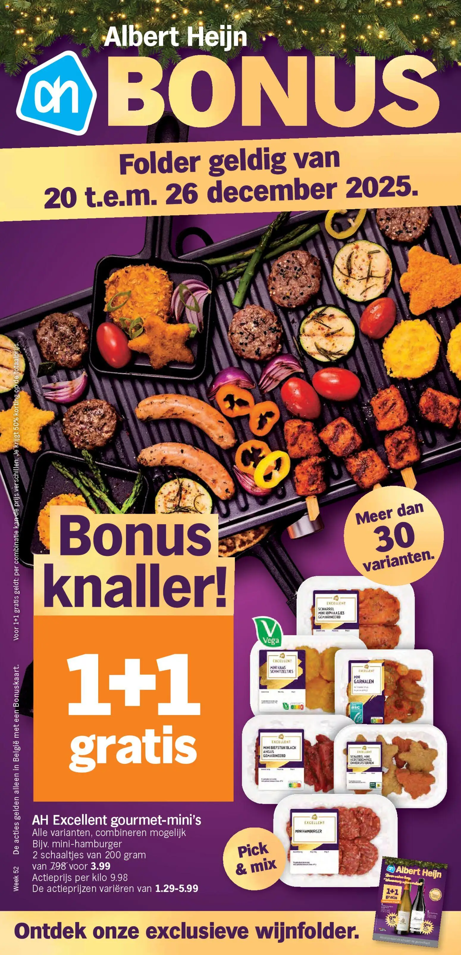 Voorbeeld van Folder week / de la semaine 52 van winkel Albert Heijn geldig vanaf 20/12/2025