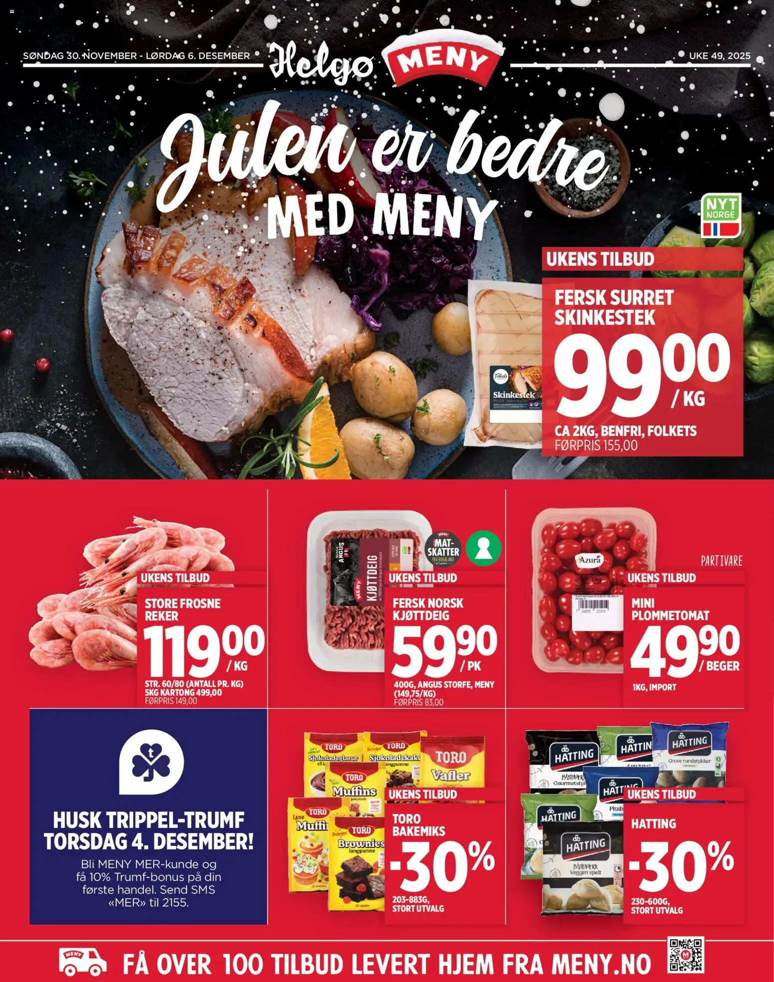 Forhåndsvis Kundeavis Helgø fra butikk Meny gyldig fra 30/11/2025