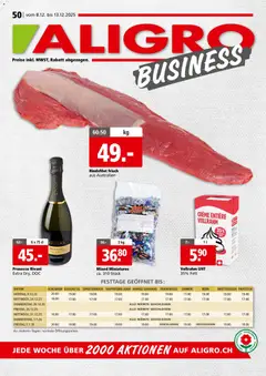 Vorschau des Merkblatts Aktionen Business Schlieren, Gossau SG, Frauenfeld, Rapperswil-Jona, Sargans, Bern, Brüttisellen, Pratteln, Emmen, Spreitenbach vom Shop Aligro gültig von 08.12.2025 bis 13.12.2025