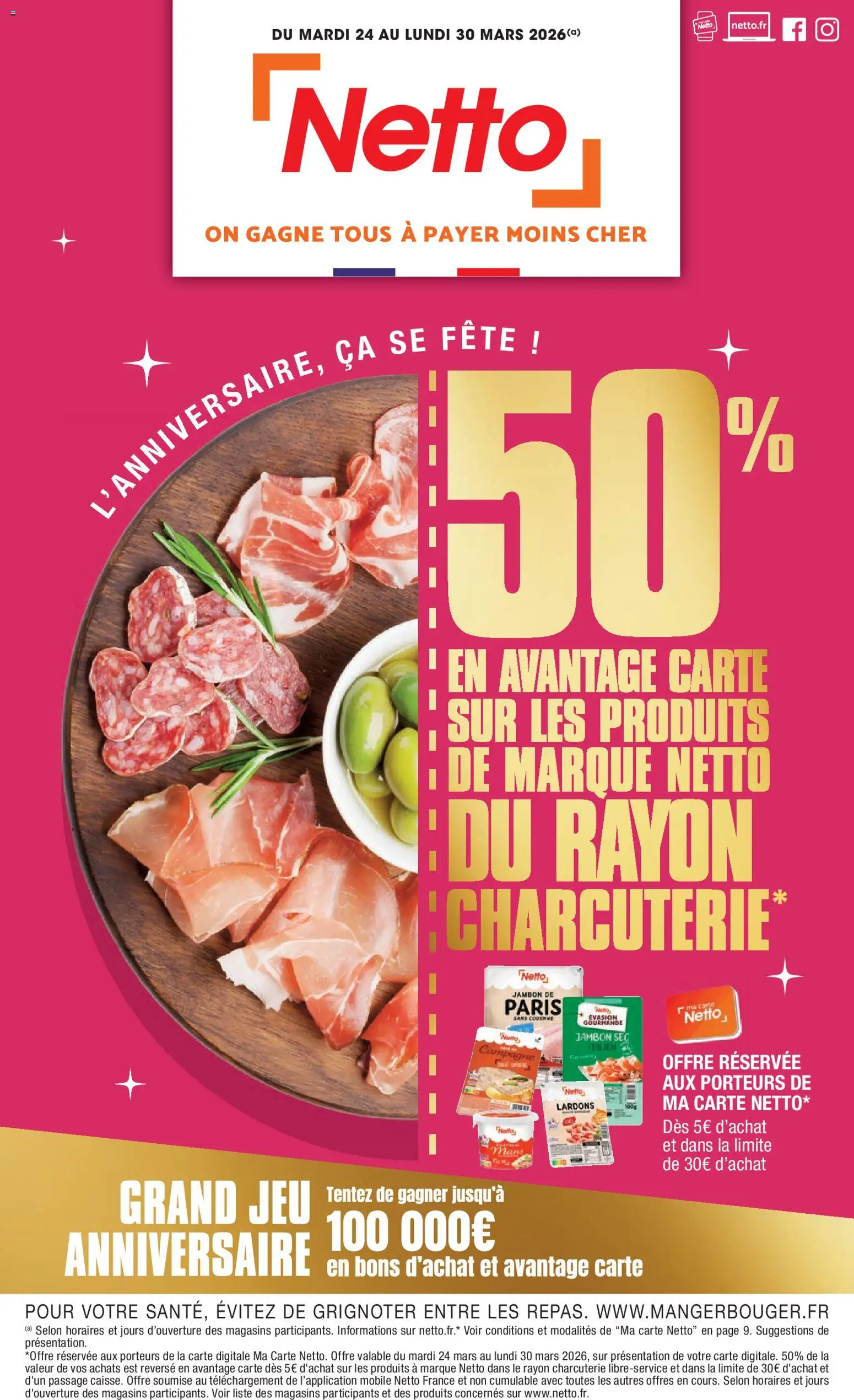 Prévisualisation de Netto - L'anniversaire, ça se fête du magasin Netto formulaire valide 24/03/2026