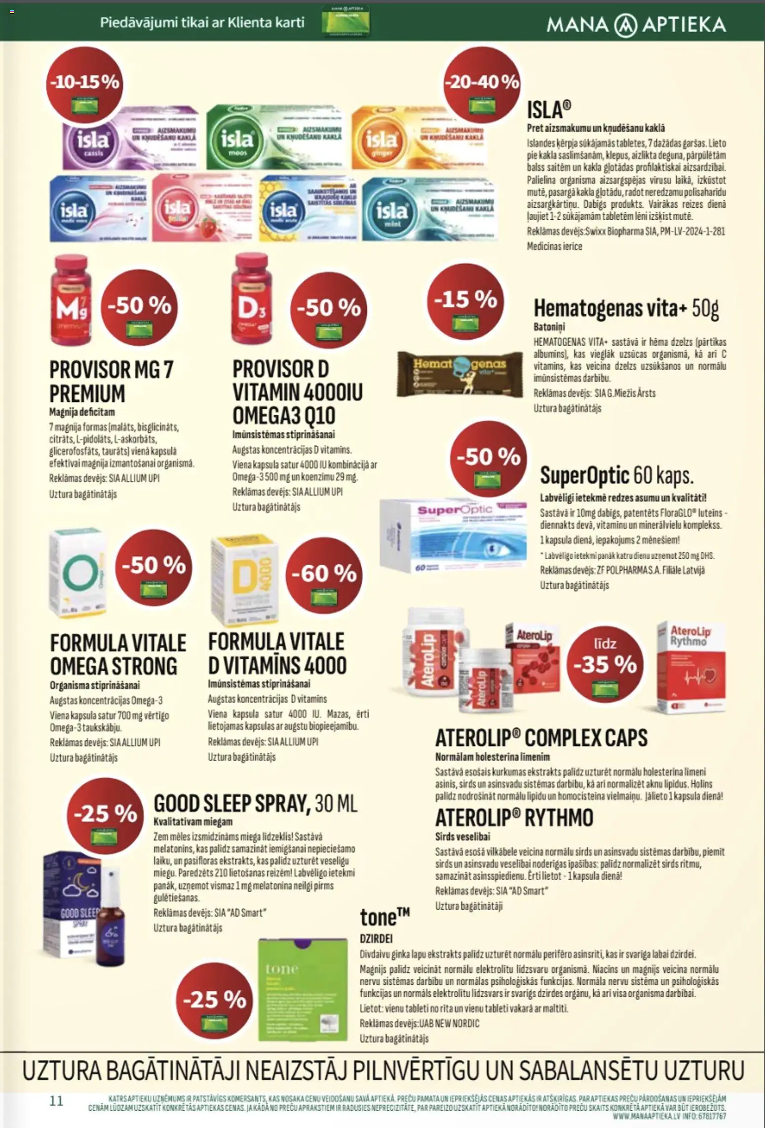 Skatīt Mana Aptieka akciju bukletu, derīgs no 2025.12.01