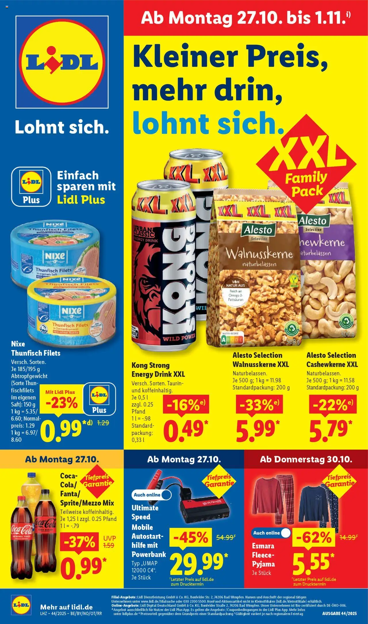LIDL Prospekt ab Montag 27.10.2025 > Prospekt Düsseldorf