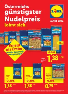Vorschau der Angebote: Lidl Österreichs günstigster Nudelpreis gültig ab 04.10.2025