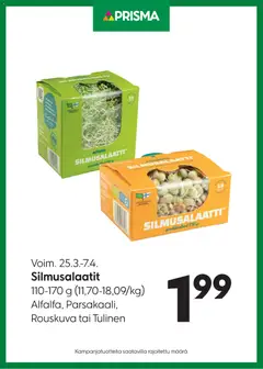 Kaupan Prisma Prisma tarjoukset Silmusalaatit esikatselu, voimassa 25/03/2026