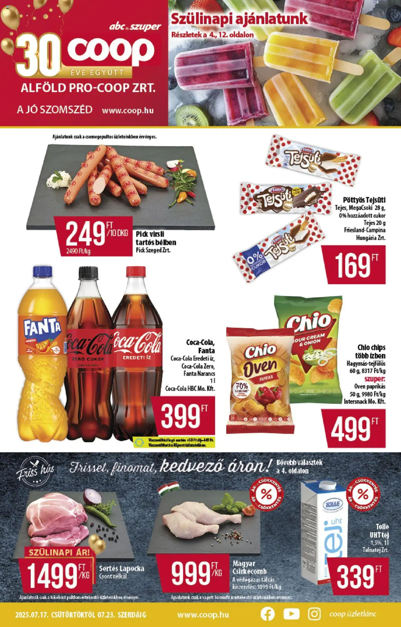 COOP aktuális szórólap, érvényes 2025.07.17.-től - 1 oldal