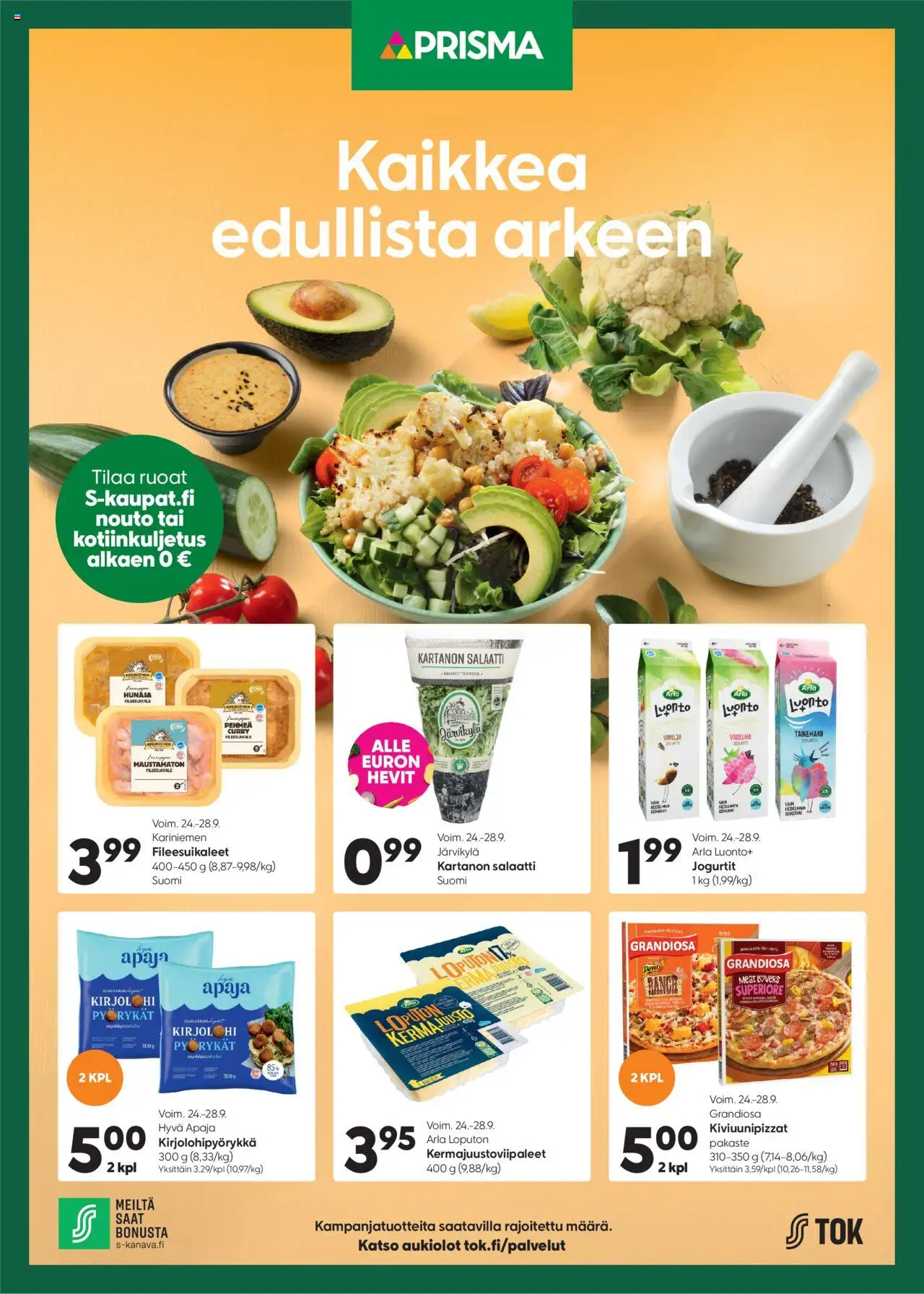 Prisma-kaupan Tarjoukset - Kaikkea edullista arkeen voimassa 24/09/2025 - Sivulla 1