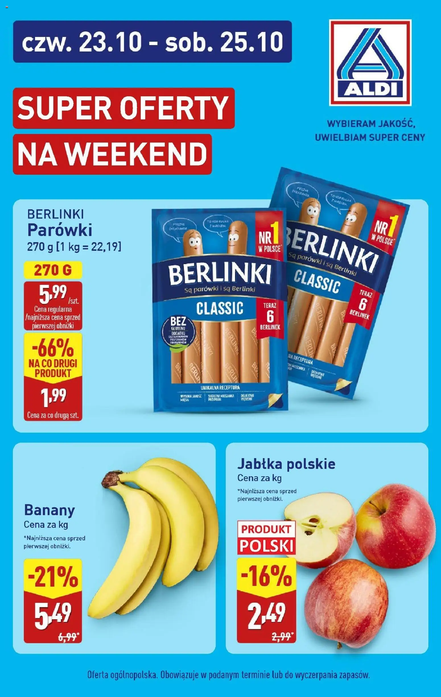 Aldi Wspaniałe oferty na weekend od 23.10.2025 - Nowa Gazetka - Numer strony 1