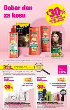 Pregled letka WEB-Leaflet 185x288 Kosa 1 2026 trgovine Bipa vrijedi od 08.01.2026