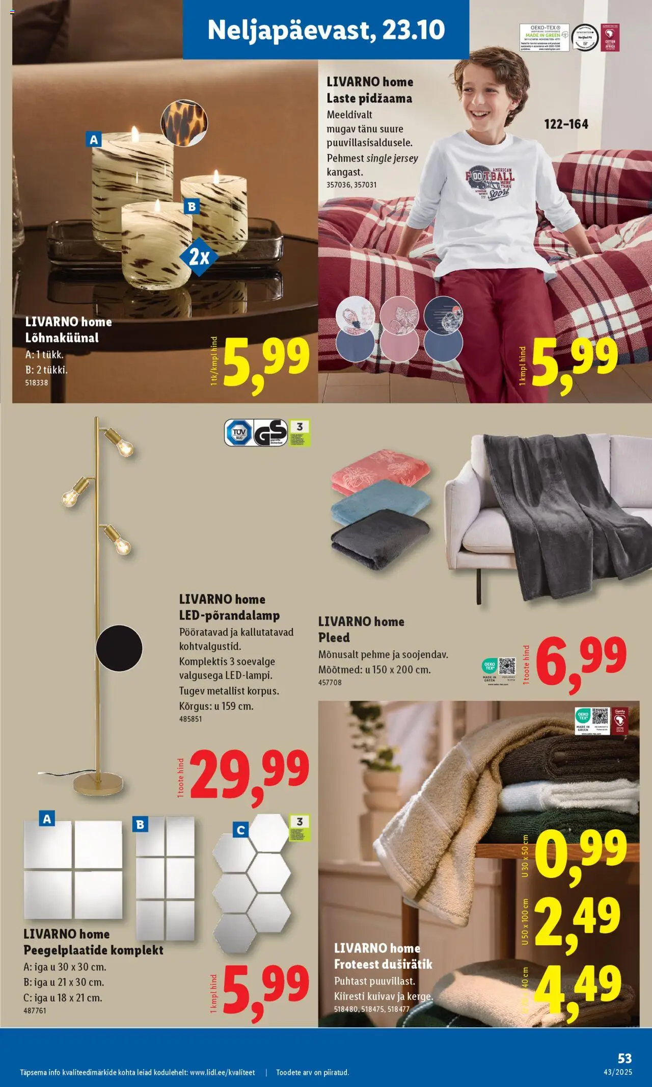 Lidl kliendilehe eelvaade alates 2025.10.20