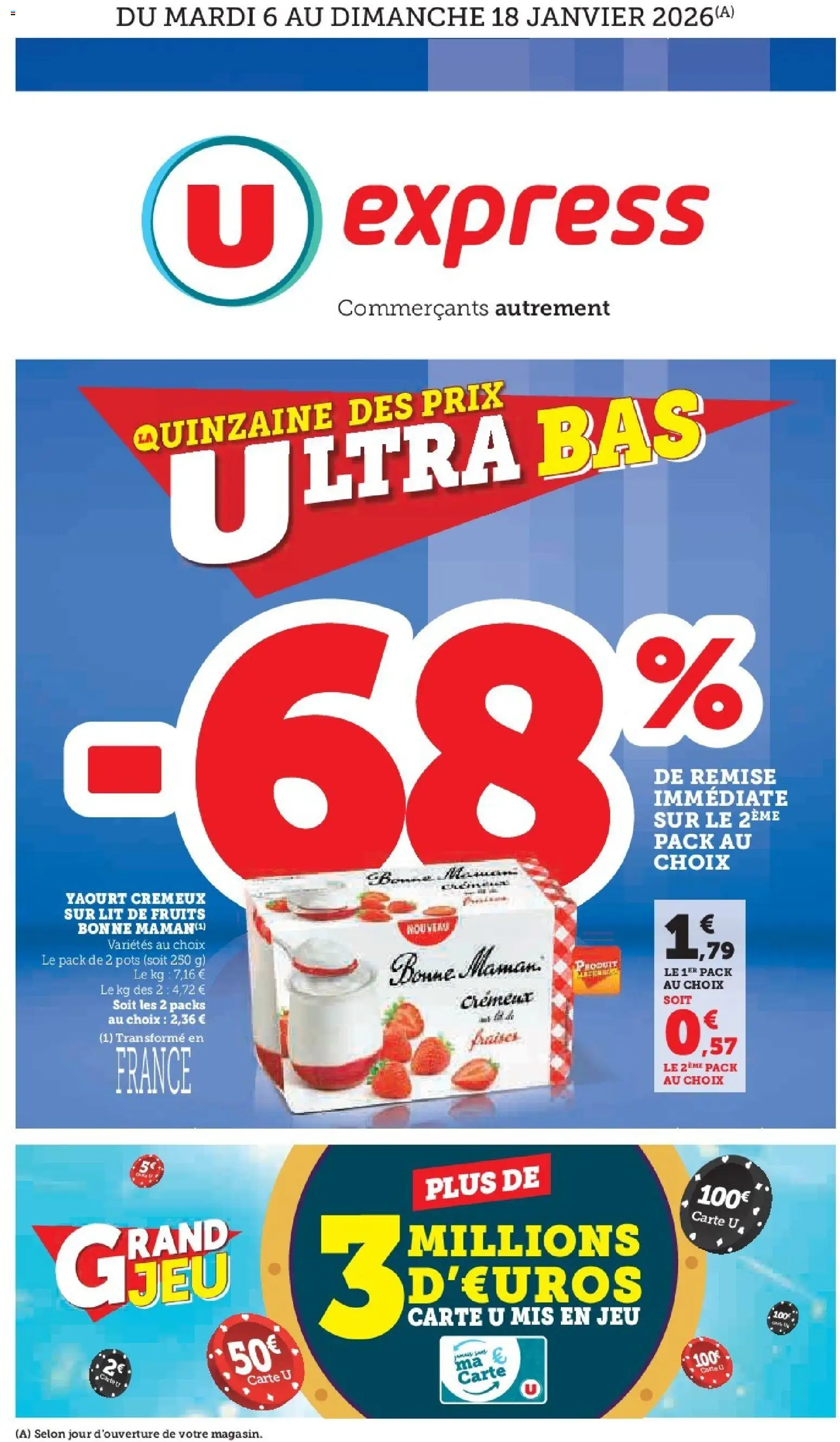 Prévisualisation de Catalogue du magasin U Express formulaire valide 06/01/2026