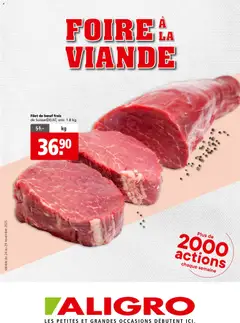 Vorschau des Merkblatts Aktionen Foire à la Viande Chavannes, Matran, Genève, Sion vom Shop Aligro gültig von 24.11.2025 bis 29.11.2025