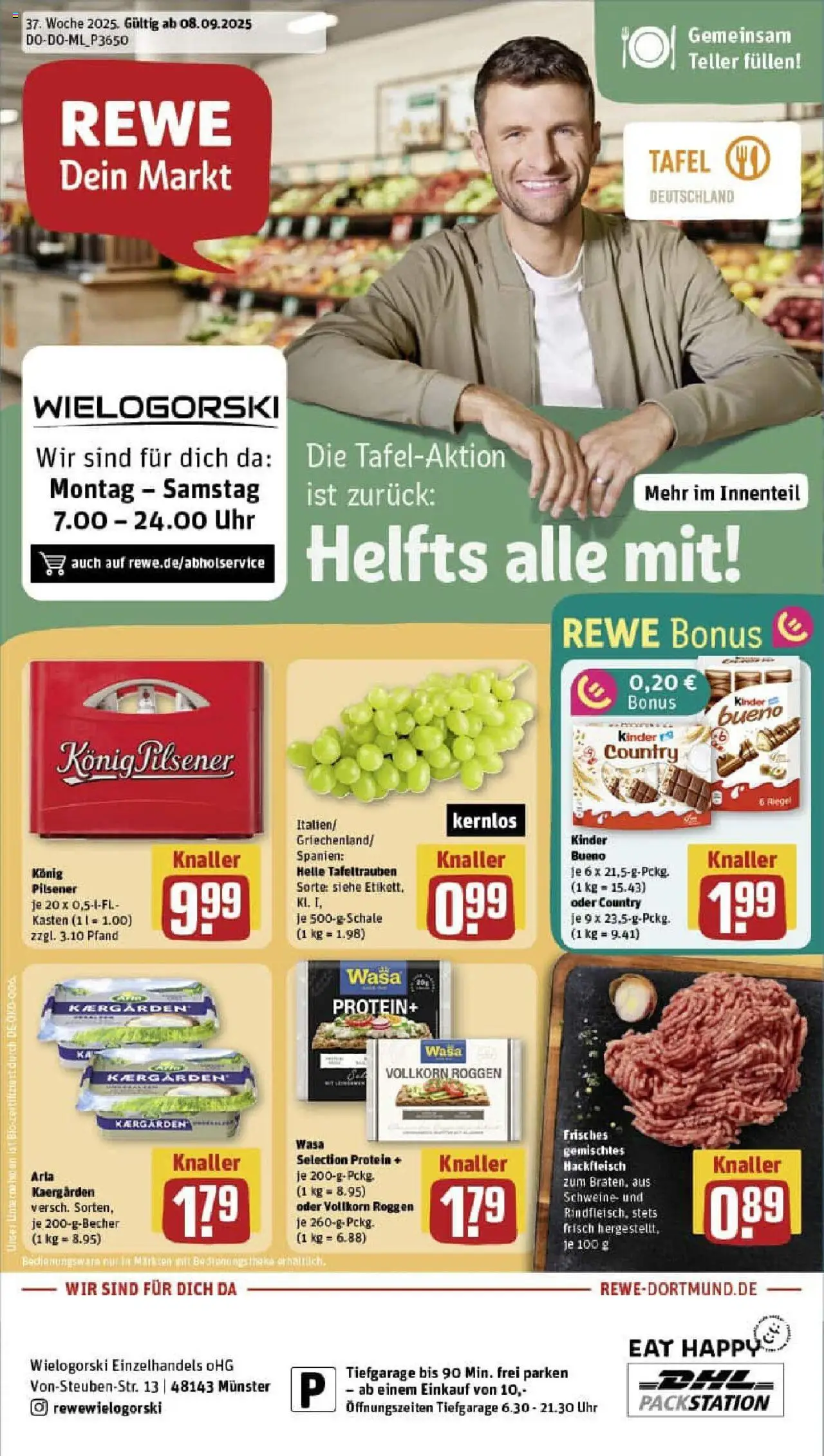 REWE Prospekt ab 07.09.2025 nächste Woche - Prospekt Münster	