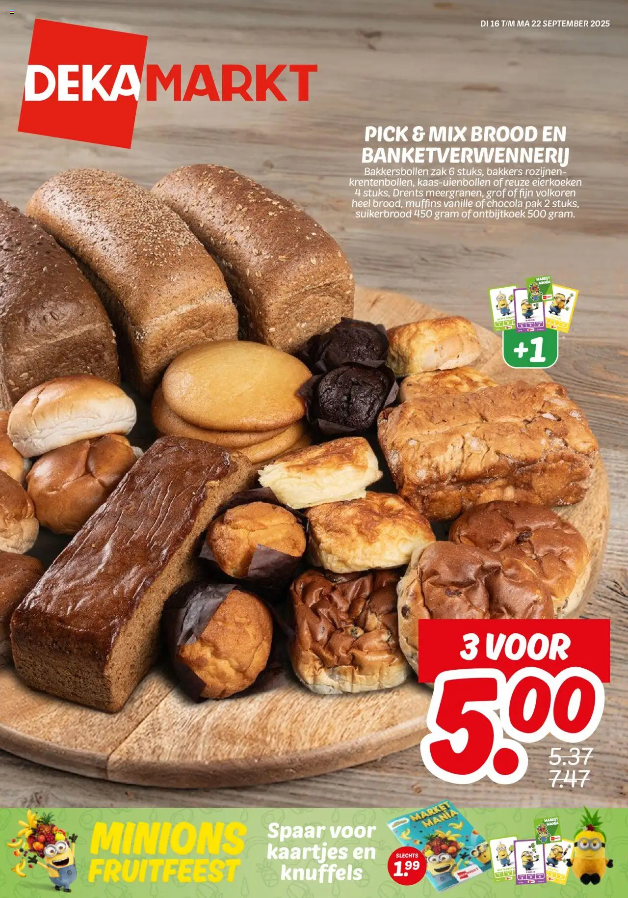 Voorbeeld van Folder van winkel Dekamarkt geldig vanaf 16-09-2025 - Brood, Knuffels, Muffins, Rozijnen, Vanille, Zak